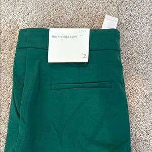LOFT Emerald Riviera Slim Trousers